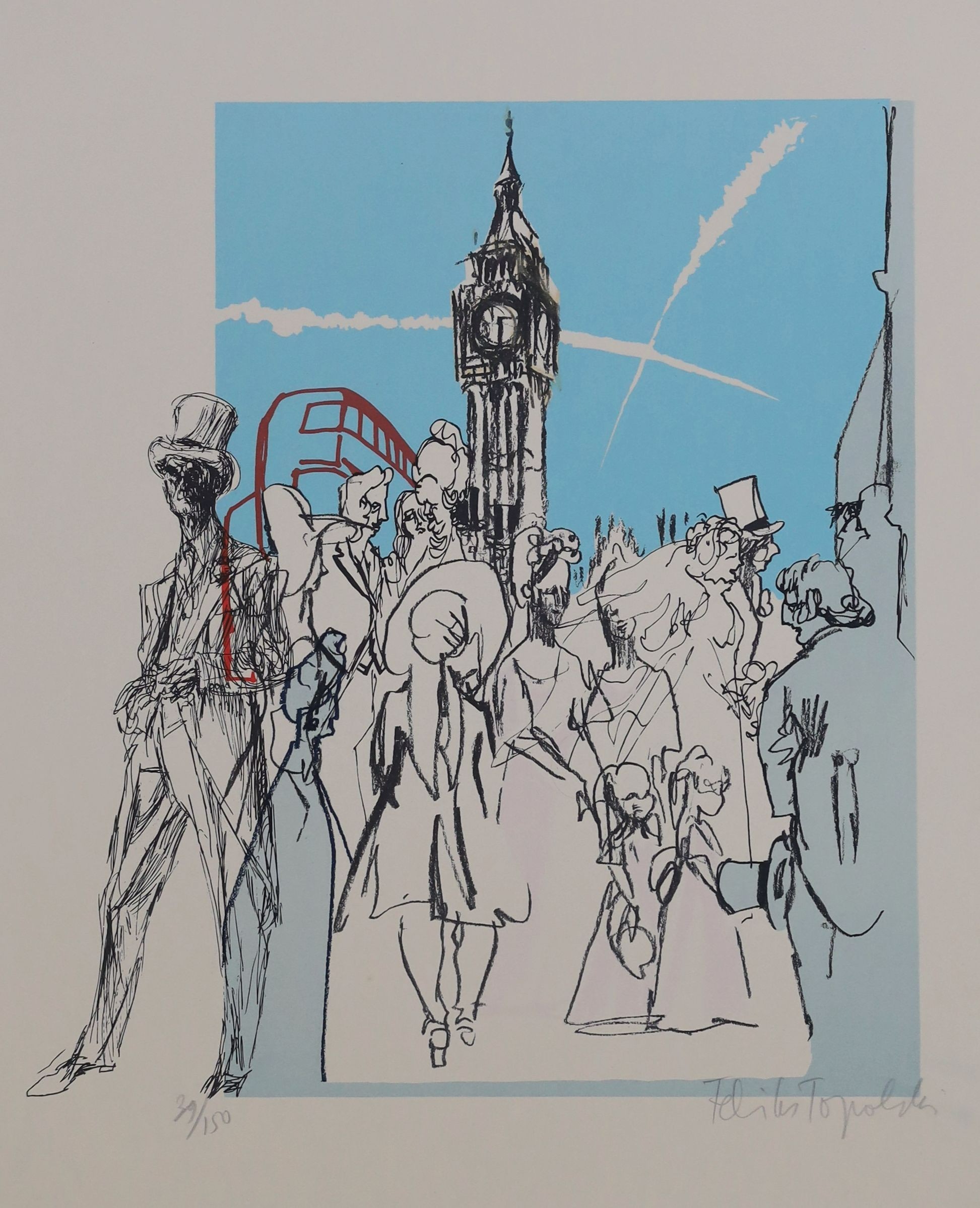 Felix Topolski RA (Polish/British, 1907-1989), The London Suite, 1973, the complete suite of six lithographs on colorplan wove, 48 x 63cm and 63 x 48cm, unframed